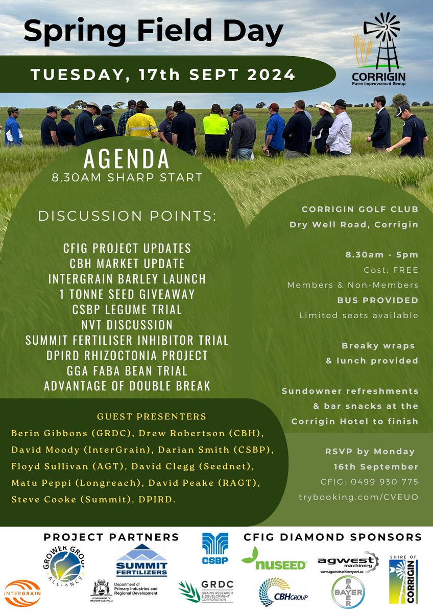 Happening this week! CFIG Spring Field Day Sept 17 and CFIG Pasture Field Walk Sept 19, make sure you join us!