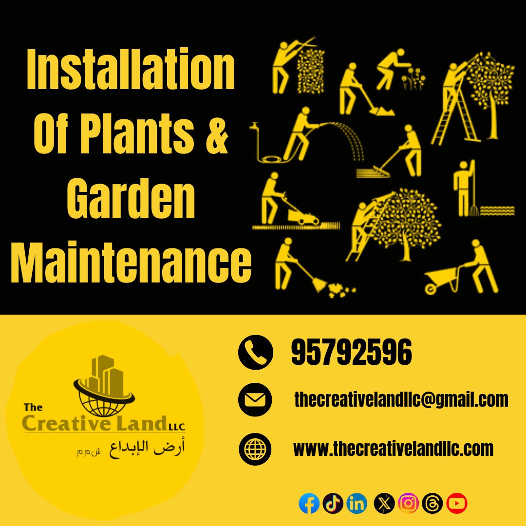CREATIVELANDLLC's tweet photo. Transform Your Space with Expert Gardening and Plant Installation in Salalah | Eco-Friendly Landscaping &amp; Garden Maintenance
#SalalahGardening #PlantInstallation #GardenMaintenance #SalalahPlants  #SalalahLandscaping #IndoorPlantsSalalah #OutdoorGardensSalalah #السيده_الجليله https://t.co/84mRXF2JlN