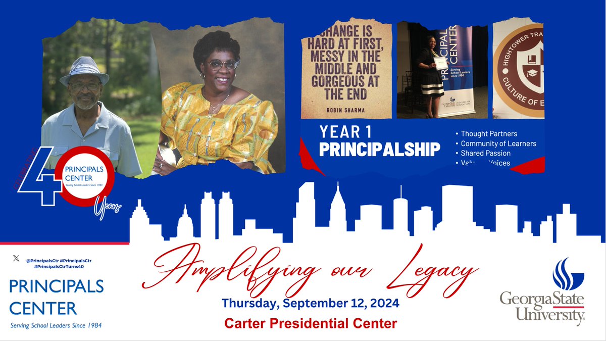 Principals Center at Georgia State University (@principalsctr) on Twitter photo <a href="/DrPennyMosley/">Dr. Penny Mosley</a> <a href="/VitellaDodson/">Vitella Dodson</a> <a href="/JarvisAdamsEdu/">Jarvis Adams</a> <a href="/QClaybrooks/">Quandrell Claybrooks</a> 📚 A special thank you 👏🏽 to our Advisory Board member, <a href="/DrPennyMosley/">Dr. Penny Mosley</a> (<a href="/GeorgiaStateU/">Georgia State University</a> alum 🎓), for sharing her leadHERship journey and her insightful leadership lessons from "The DOT 🔵" with us 👏🏽❕
#PrincipalsCtrTurns40 🎂
13/x <a href="/DrPennyMosley/">Dr. Penny Mosley</a> <a href="/VitellaDodson/">Vitella Dodson</a> <a href="/JarvisAdamsEdu/">Jarvis Adams</a> <a href="/QClaybrooks/">Quandrell Claybrooks</a> 📚 A special thank you 👏🏽 to our Advisory Board member, <a href="/DrPennyMosley/">Dr. Penny Mosley</a> (<a href="/GeorgiaStateU/">Georgia State University</a> alum 🎓), for sharing her leadHERship journey and her insightful leadership lessons from "The DOT 🔵" with us 👏🏽❕
#PrincipalsCtrTurns40 🎂
13/x