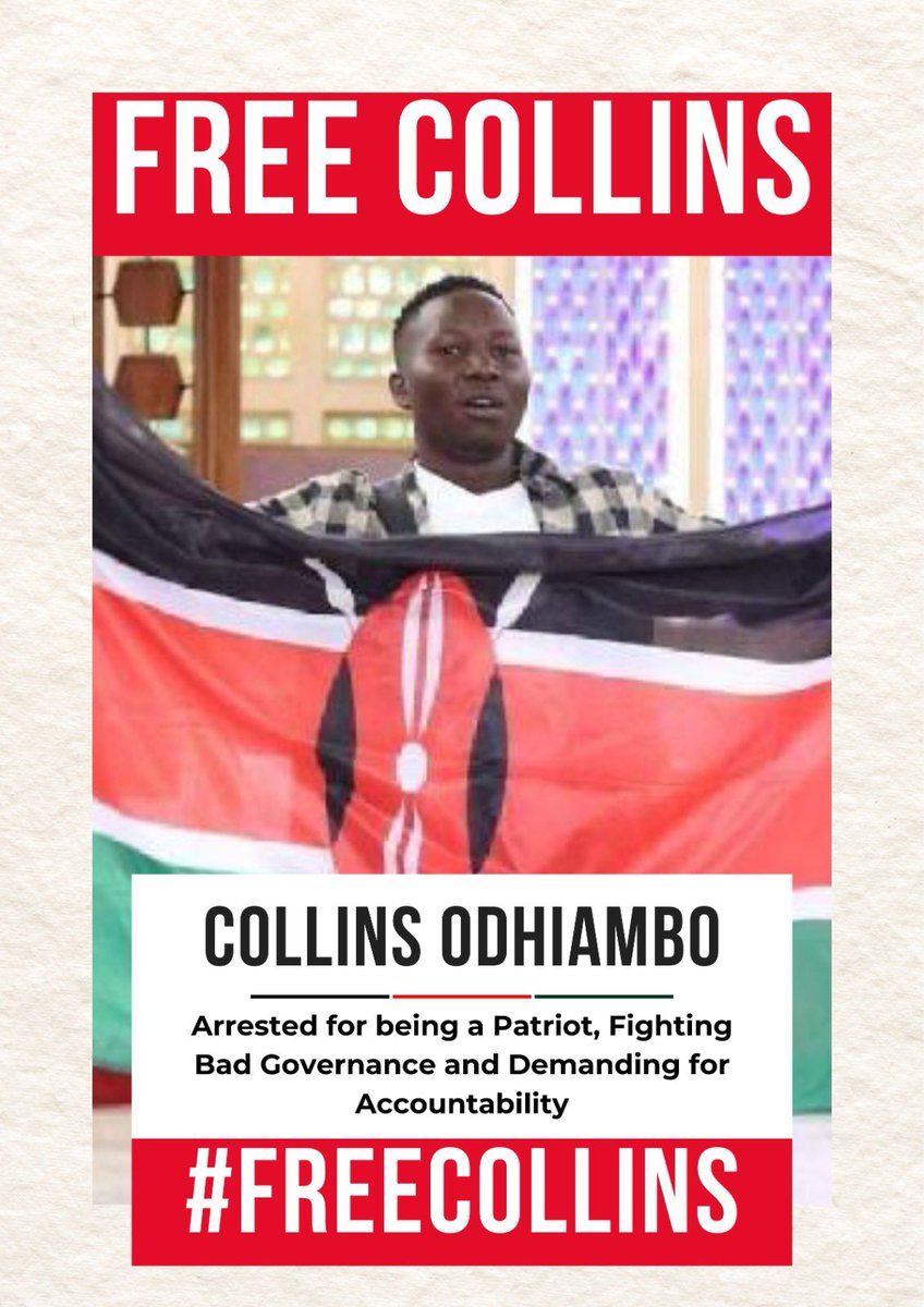 Guys Collins Odhiambo should be released as soon as possible. #FreeCollinsOdhiambo