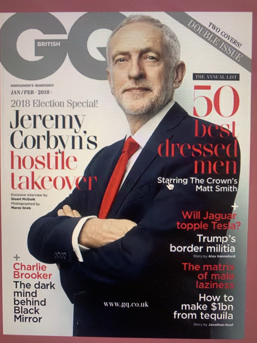 While working for the National Union of Tailors &amp; Garment Workers, Jeremy Corbyn was offered a suit for free but turned it down at it could be a ‘conflict of interest’. One, here, has real class (&amp; graced the cover of GQ).