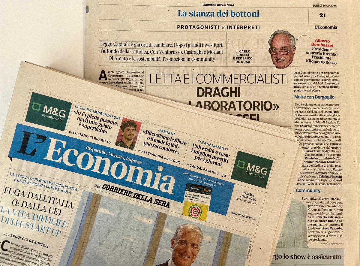 CommunityGroup_'s tweet image. È con grande piacere e orgoglio che annunciamo la nomina di @rob_patriarca ad Amministratore Delegato e di @marcorubino a Managing Partner. Il nostro fondatore @auropalomba continuerà a guidare le strategie della società con la carica di Vice Presidente.
bit.ly/sirafforzailma…