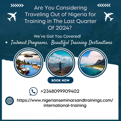 NigerianSeminar's tweet image. Whether you're looking to enhance your skills gain or gain international experience, we have tailored programs and beautiful training destinations to suit your needs.Start now: bit.ly/3ZmfqnF
#internationaltraining #globaltraining #managementtraining #trainingcourses #hr