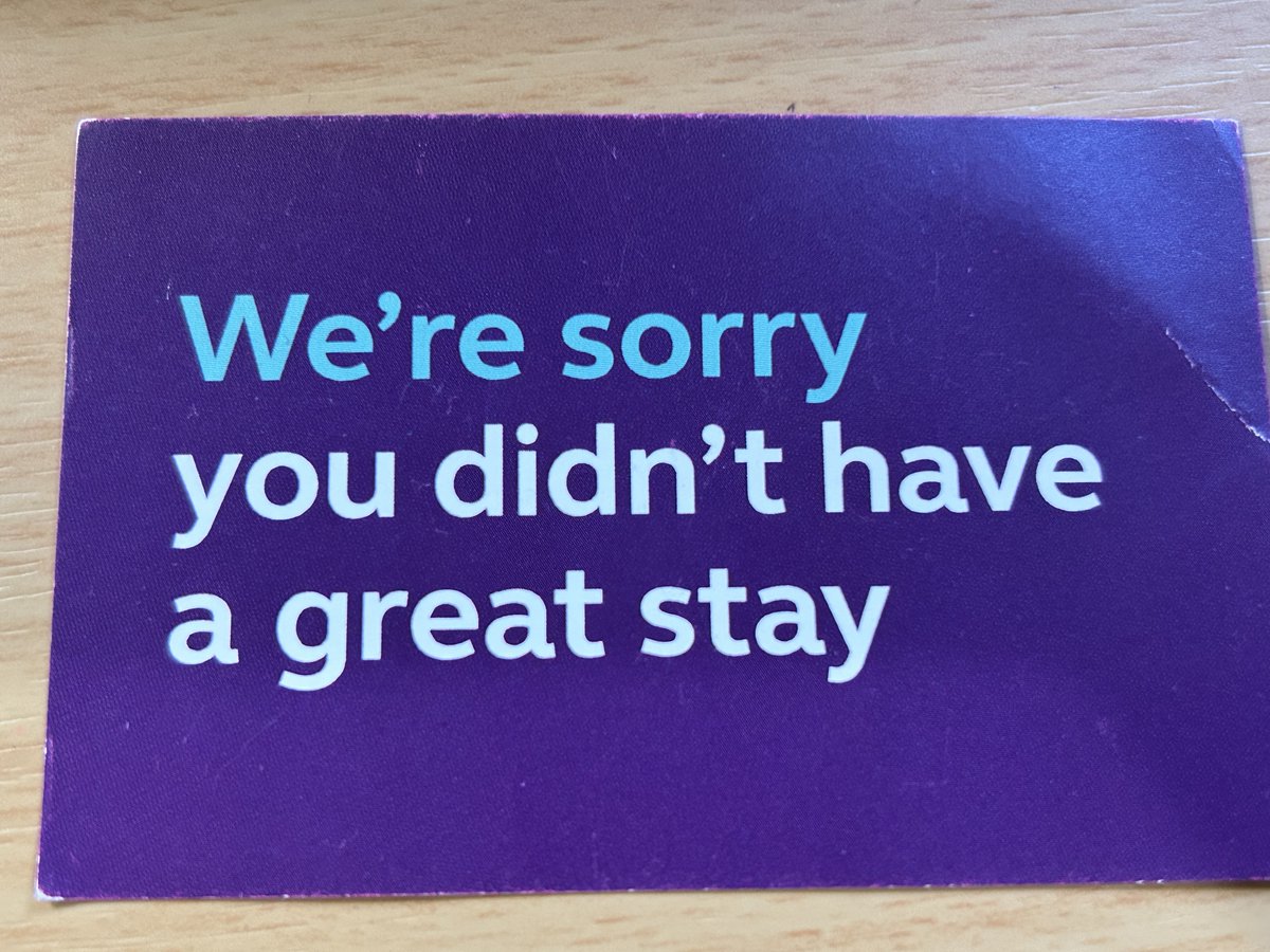 Linda Green (@lindagreenisms) on Twitter photo Dear <a href="/premierinn/">Premier Inn</a> if you have pre-printed cards apologising for your poor service, it suggests you have serious problems. I just gave your guest relations team the chance to give me a full refund for the room I booked which you didn't provide but they refused <a href="/MoneySavingExp/">MoneySavingExpert</a> 1/5 Dear <a href="/premierinn/">Premier Inn</a> if you have pre-printed cards apologising for your poor service, it suggests you have serious problems. I just gave your guest relations team the chance to give me a full refund for the room I booked which you didn't provide but they refused <a href="/MoneySavingExp/">MoneySavingExpert</a> 1/5
