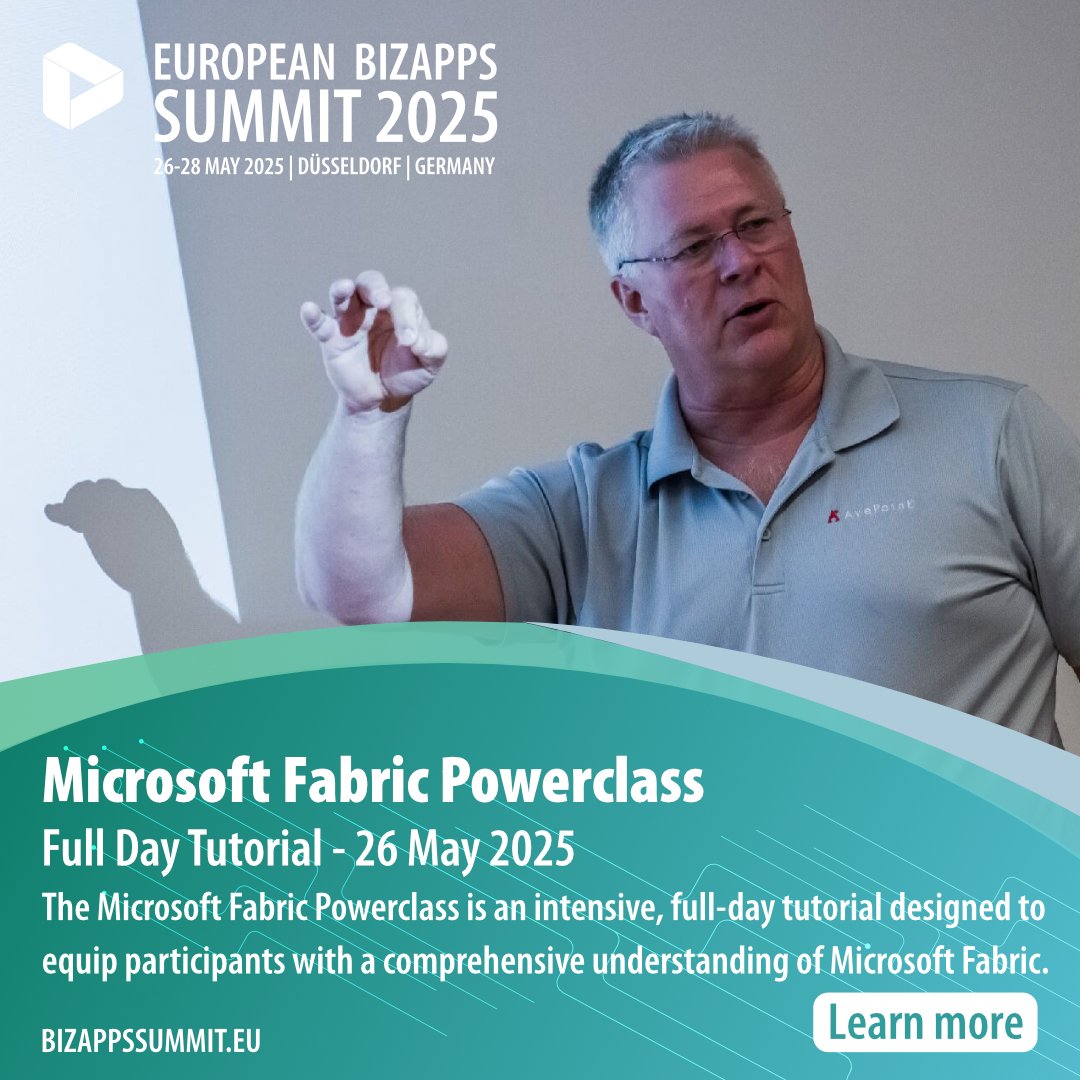 Ever seen John White and Jason Himmelstein present Microsoft Fabric while making hand puppets?

Join us on May 26th for the "Microsoft Fabric Powerclass"

Learn more: csmmt.eu/fabric2025

#MicrosoftFabric #Powerclass #TechTutorial <a href="/diverdown1964/">John White</a> <a href="/jasehimm/">Jason Himmelstein</a>