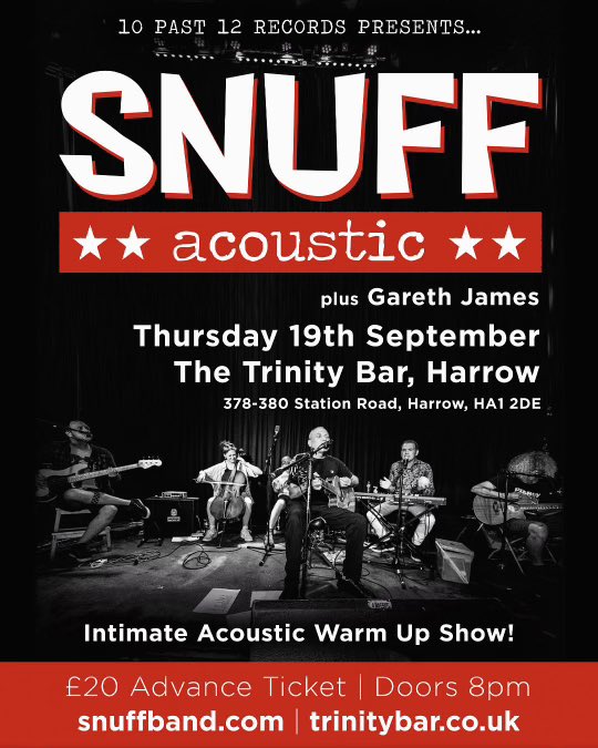 Been a few months since we played live acoustic. Warming up in Harrow Thursday.