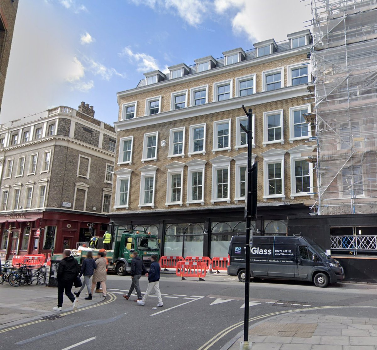 Adding density in cities is important, but tends to be contentious, so it is normally wise to do it in the most unobtrusive and deferential way possible. Here is a model example from Covent Garden in 2022: two storeys added with effectively zero impact on character.
