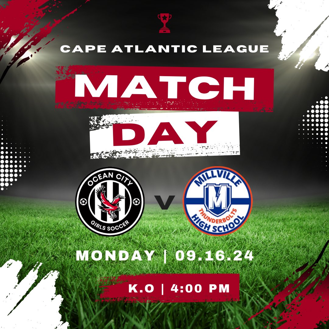 And it’s another Red Raiders Game Day! Ladies head to Millville to take on the Thunderbolts this afternoon.  Game will be played on the Millville Turf with Varsity kicking off at 4:00 and JV following at 5:30!