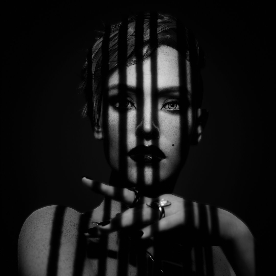 - Aurore Cassel in B&amp;W
#Cyberpunk2077 #PhantomLiberty #VGPUnite #VPRT