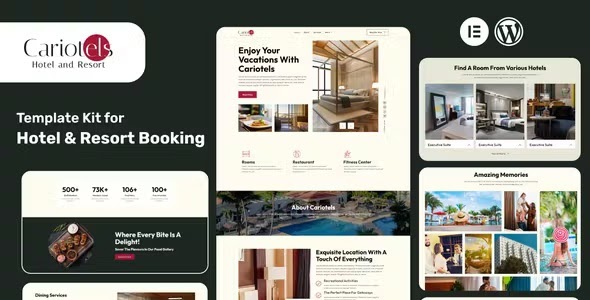 Cariotels - Luxury Hotel &amp; Resort Elementor Template Kit Review downloadnewthemes.com/2024/09/cariot…