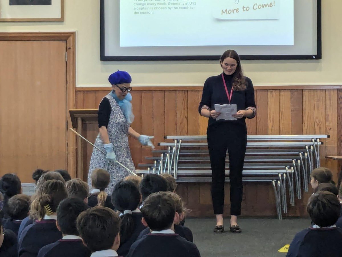 FettesPrep's tweet image. We had a wonderful assembly led by Miss Chartres and Flossie Flipflop this morning. They gave us some fantastic tips on public speaking to help us with our weekly match reports ⭐️