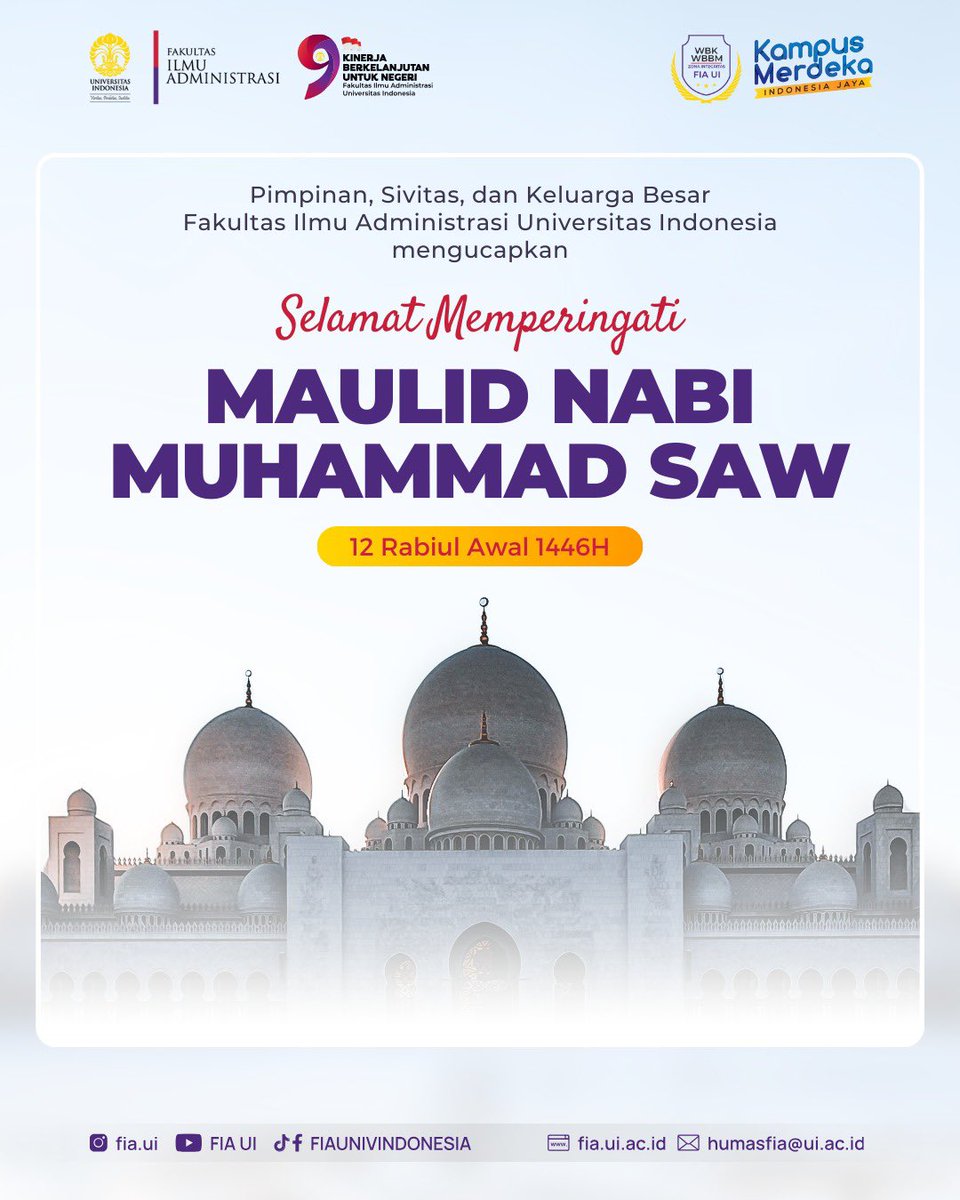 fia_ui's tweet image. [Selamat Memperingati Maulid Nabi Muhammad SAW 12 Rabiul Awal 1446 H]

#fiaui #universitasindonesia