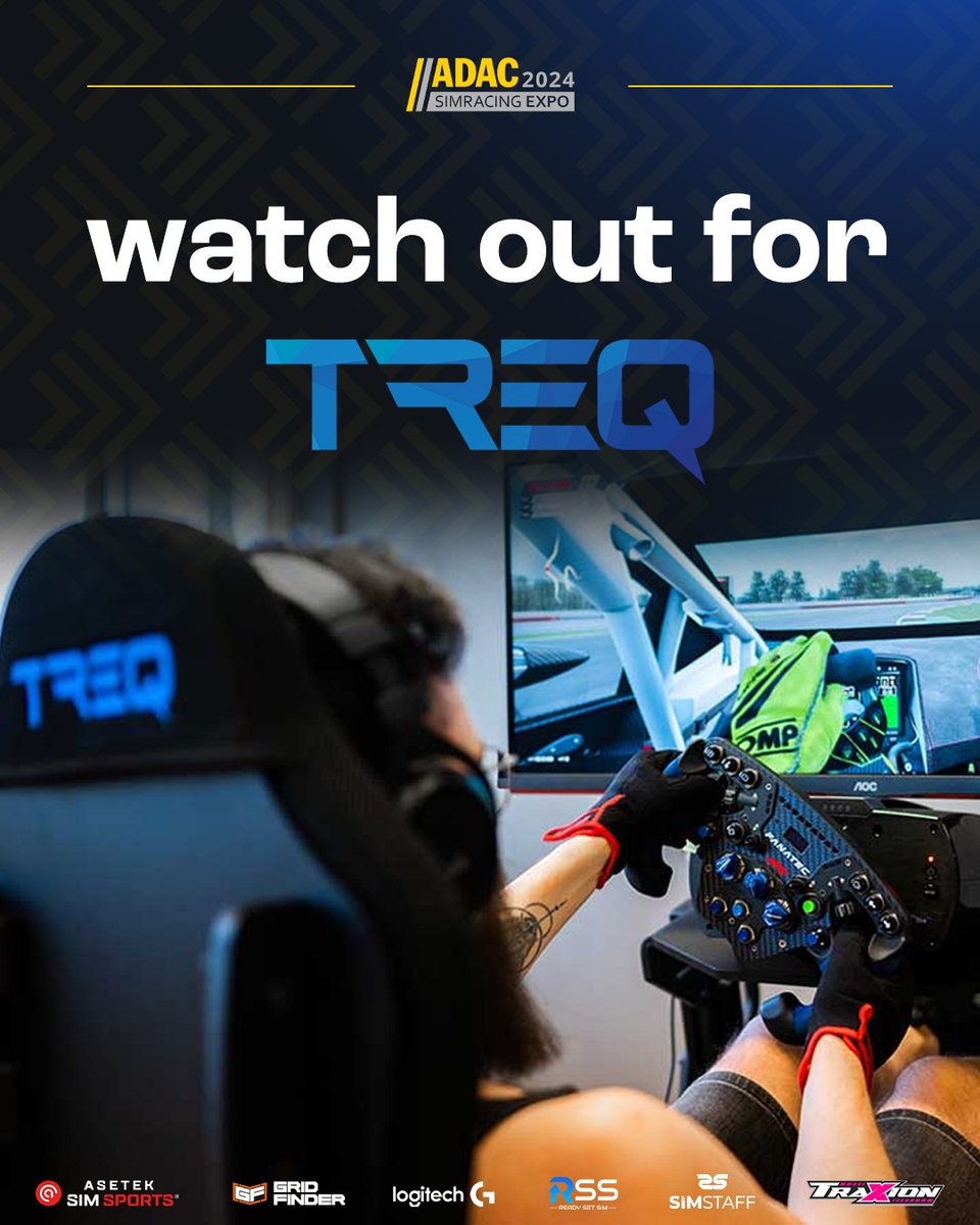 SimRacingExpo's tweet photo. Be sure to check out #TREQ at the ADAC SimRacing Expo from the 18. to 20. of October in Dortmund. 🤩
TREQ is based in the Netherlands and was in 2020. They combine their automotive background and their passion for SimRacing to bring you the best equipment in the form of their rigs, racing seats, accessories and much more. 💪🏼
We can't wait to test all their products live on site from October 18 to 20, 2024 at the ADAC SimRacing Expo in Dortmund.
Be there too and secure your ticket now: https://t.co/wTnCDgwjXS or via the link in our bio! 👀
The partners of the ADAC SimRacing Expo 2024:
@AsetekSimSports @GridFinder @LogitechG @sim_staff @TraxionGG @readysetsim
#SimRacingExpo #SRE24 #SimRacing