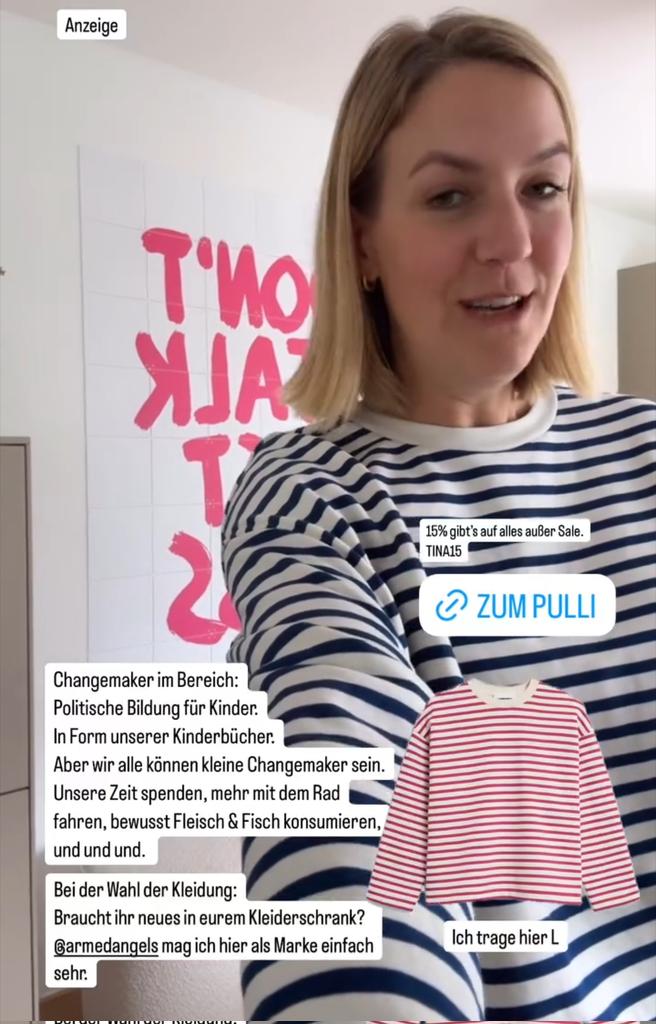 Tiner hat leider einen CO² Fußabdruck wie ein polnisches Kohlekraftwerk, deswegen seid ihr mal bitte kleine Changemaker und fahrt mal Fahrrad. Oder so. Aber bitte möglichst viel beworbene Scheiße kaufen.