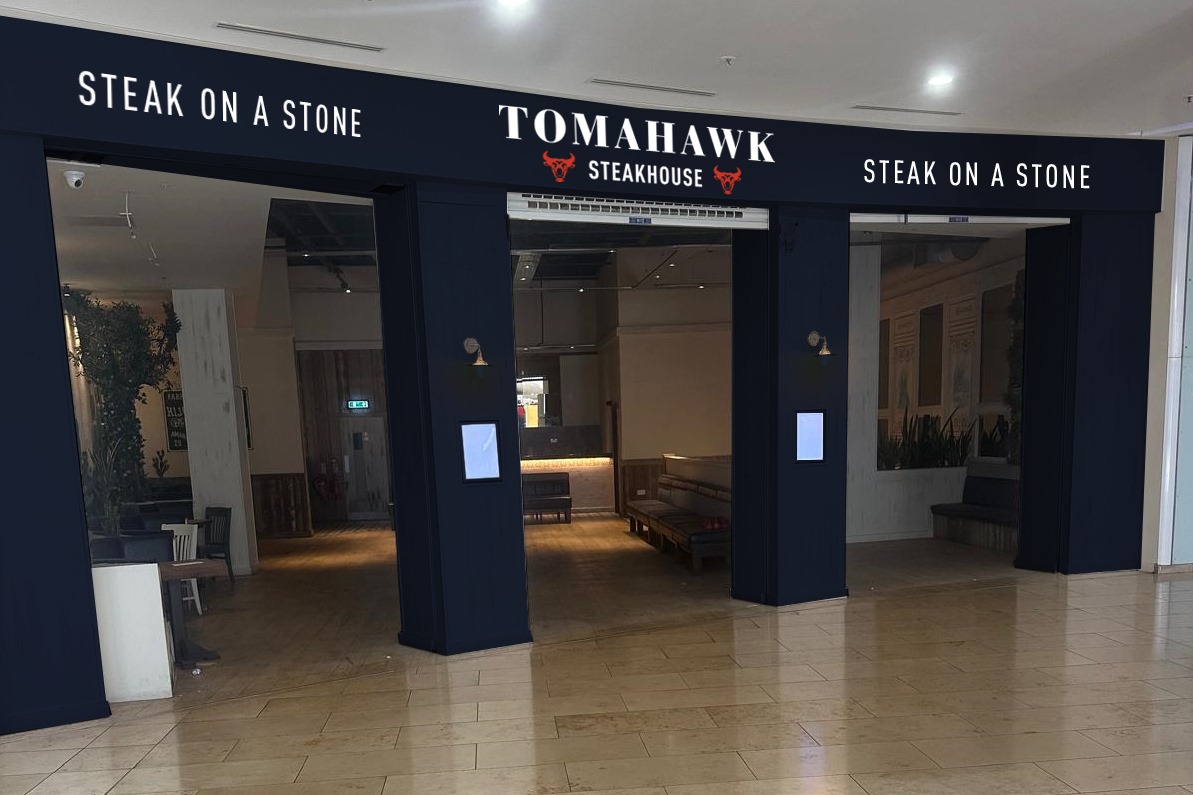 We're proud to announce we have signed a deal on a new site at Metro Centre!

A twist on the usual Tomahawk with steaks being cooked on a hot stone!

£14:95 for a steak and chips and three dipping sauces, cheaper than chicken.

Situated next door to the cinema. Opens October.
