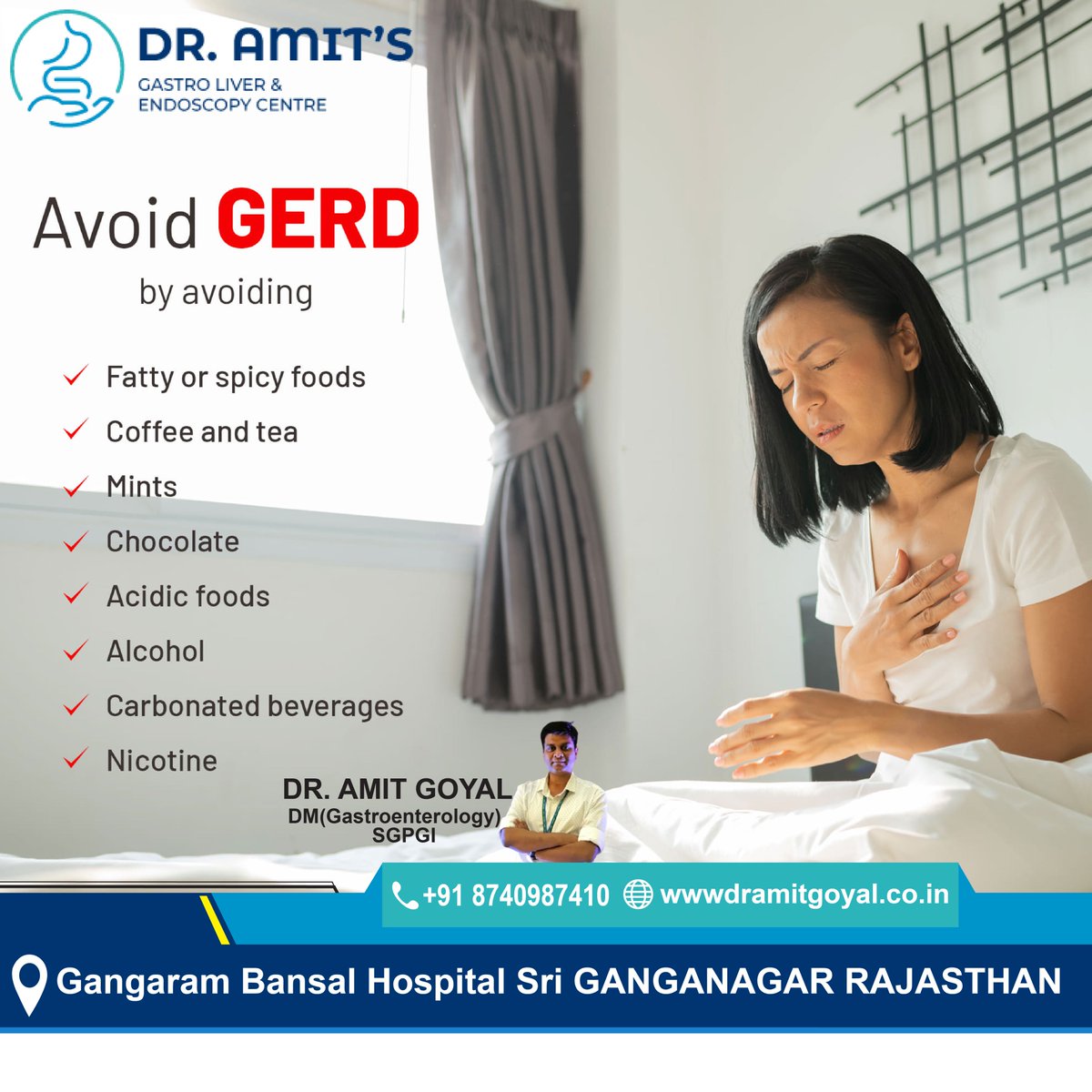 dramitgoyal24's tweet photo. 🌟 Avoid GERD by Making Smarter Choices 🌟

If you're struggling with Gastroesophageal Reflux Disease (GERD), you can minimize discomfort by avoiding these triggers:

Taking control of your diet can help you manage GERD effectively!

📞 Contact: +91 87409-87410

#EidMubarak https://t.co/9aT5OlW2zg