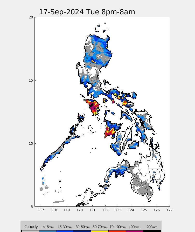 Weather_Manila's tweet image. (20240616pm) 3-day rain projection #GenerPH some rains across Luzon but heavier still along western Mindoro and Visayas