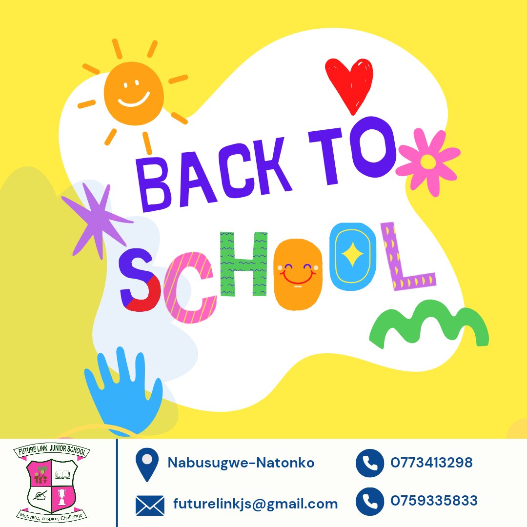 futurelinkjs's tweet image. 🎒 Back to School Day is 16th September!
We’re ready to welcome our learners back for an exciting new term! Get ready for more learning, fun, and success! #BackToSchool #NewTerm #FutureLinkJuniorSchool