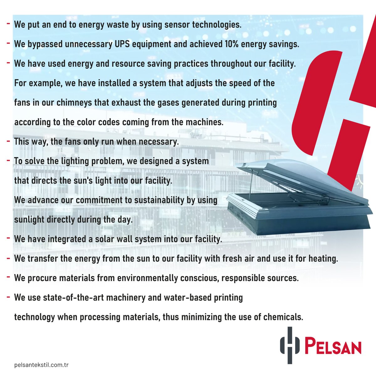Pelsan_Tekstil's tweet photo. Sorumluluklarımızın Bilincindeyiz!

• Kendimizi insanlara, geleceğe ve yaşanabilir bir dünyaya adadık.

#sürdürülebilirlik #sustainability

#Pelsan #PelsanTekstil #PelsanTextile #Breatech https://t.co/f0GCgZwMss