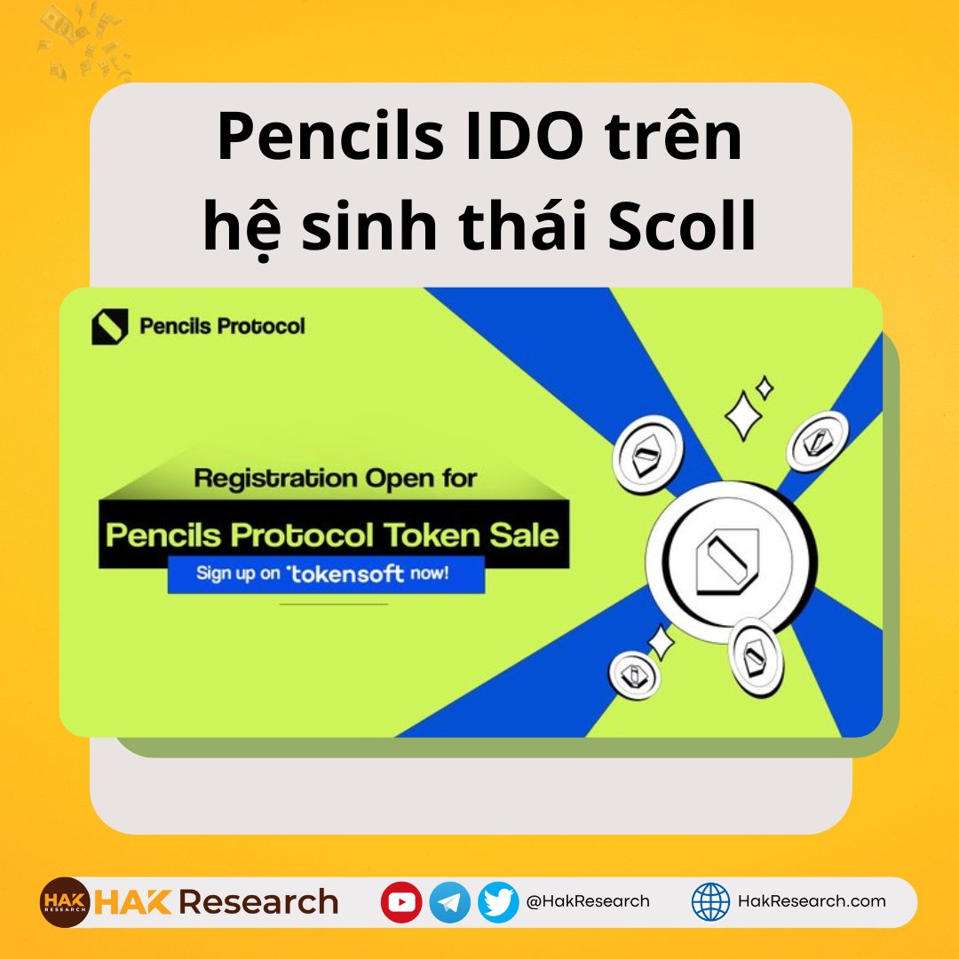 PENCILS IDO: CUỘC CHƠI TRÊN SCROLL BẮT ĐẦU

<a href="/pencilsprotocol/">💰DAPP💰</a> là nền tảng Defi Yield Aggregator được phát triển trên mạng lưới L2 Scroll. Pencils được backed bởi chính Scroll, Amnimoca Brand, OKX Ventures,... Pencils hấp dẫn nhờ cung cấp các farming pool mang lại