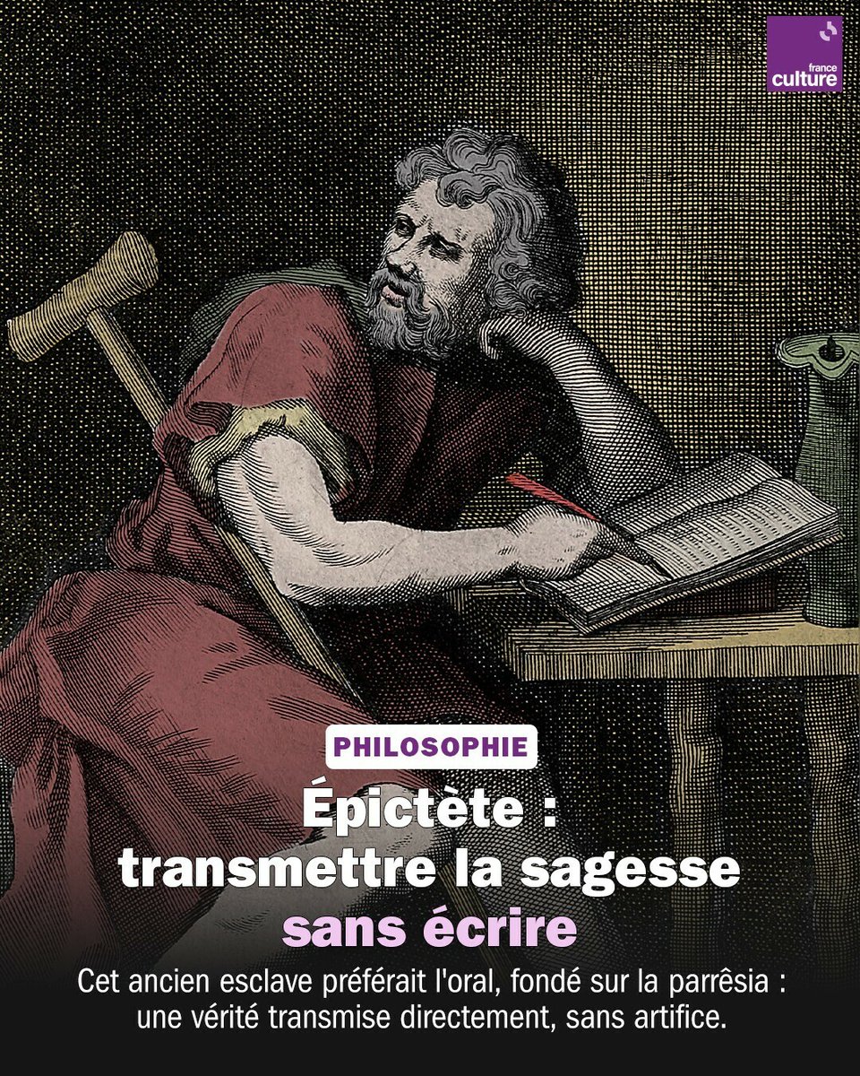 Pour Épictète, la philosophie n’était pas une théorie à coucher sur le papier, mais une manière de vivre à expérimenter dans l'instant.
➡️ l.franceculture.fr/xUj