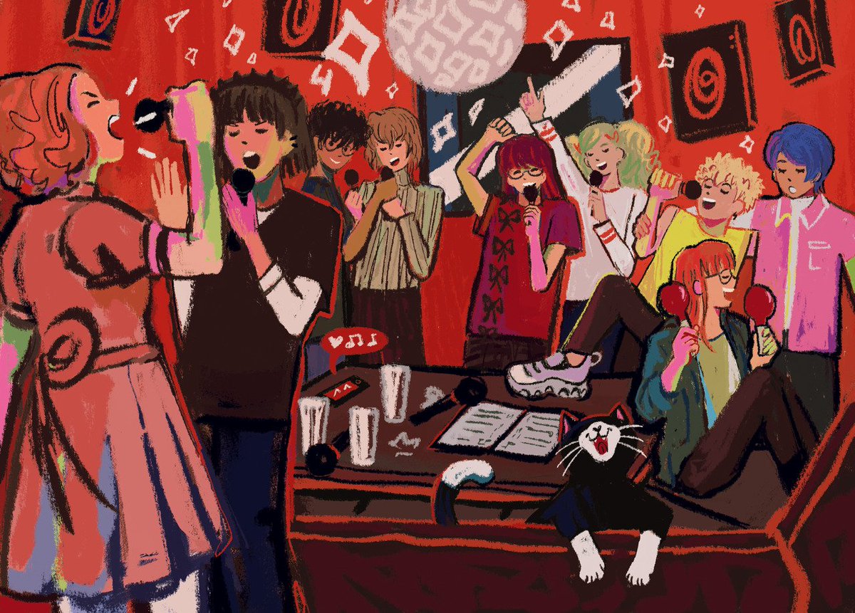 alexcsiple's tweet photo. happy birthday persona 5. here's some of my fav fanart i've done for it lol https://t.co/Yu937tlmvh