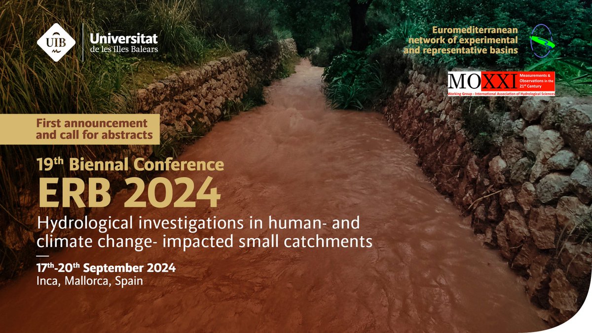 @CulturaUIB @cooperacioUIB <a href="/BibliotecaUIB/">Biblioteca de la UIB</a> <a href="/PortUIB/">PortUIB</a> <a href="/FUEIB/">FUEIB</a> #RecercaUIB | L’Observatori de Riscos Naturals i Emergències de les Illes Balears (<a href="/RiscBal/">RiscBal</a>) organitza un congrés internacional sobre els riscos associats a les conques hidrològiques.

➡️L'acte reunirà del 17 al 20 de setembre a Inca més de 100 investigadors i professionals
