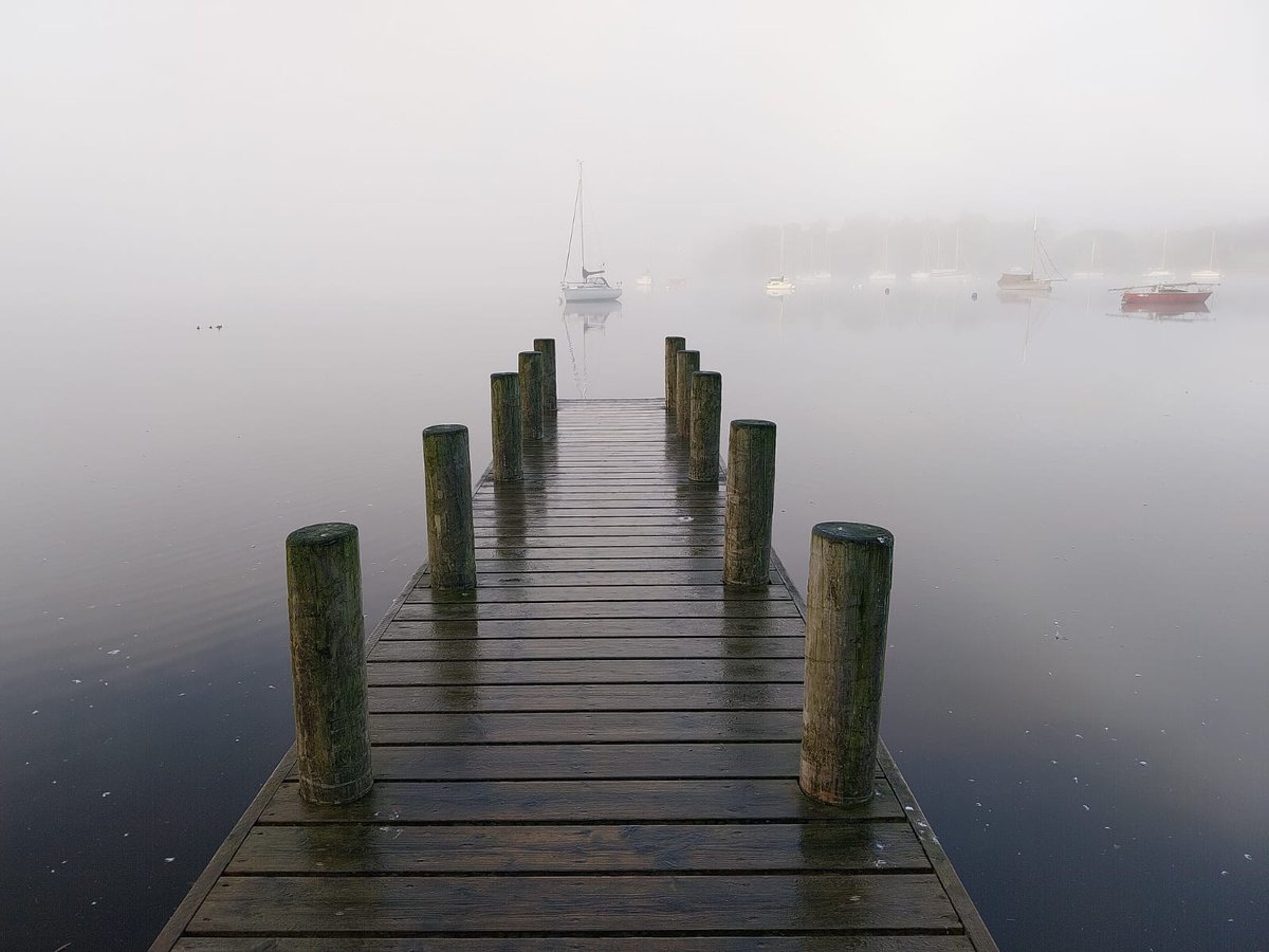 Misty on Windermere but fabulous cloud inversions today. It's going to be a beautiful day!