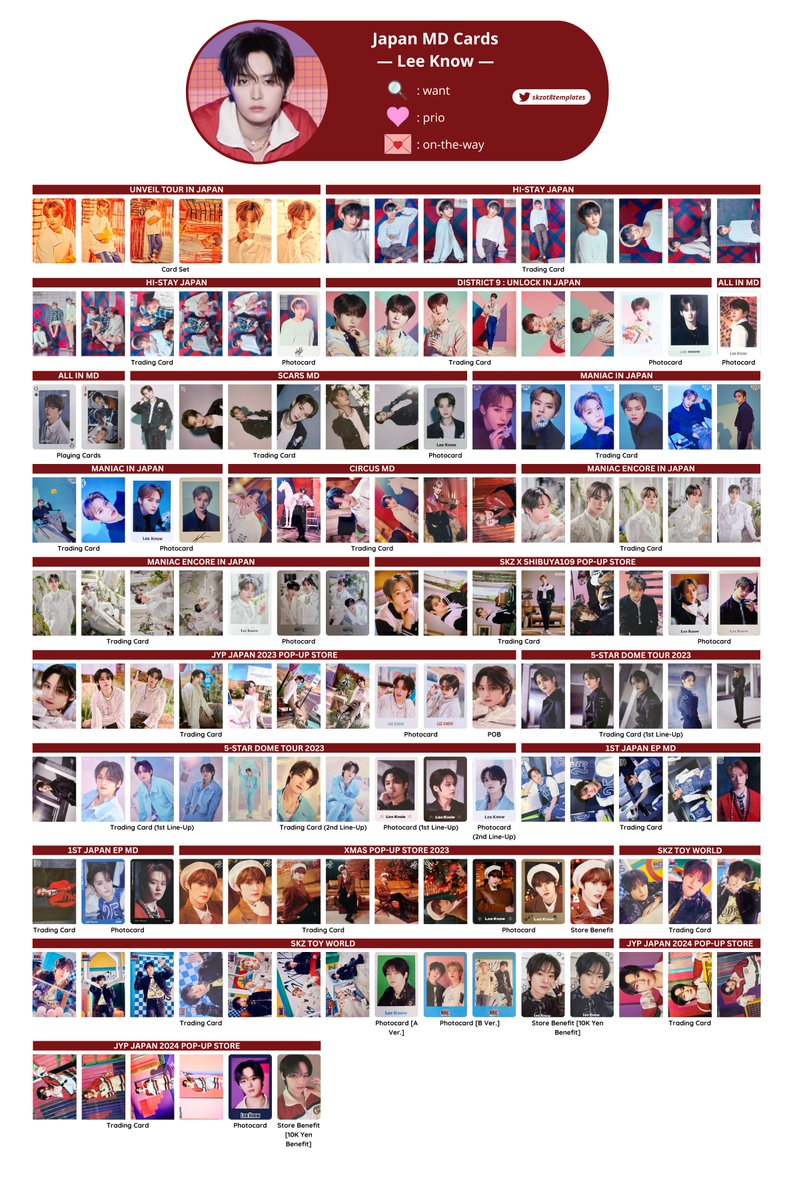 Stray Kids Member Compilation Templates ✨ Japan MD Cards Template