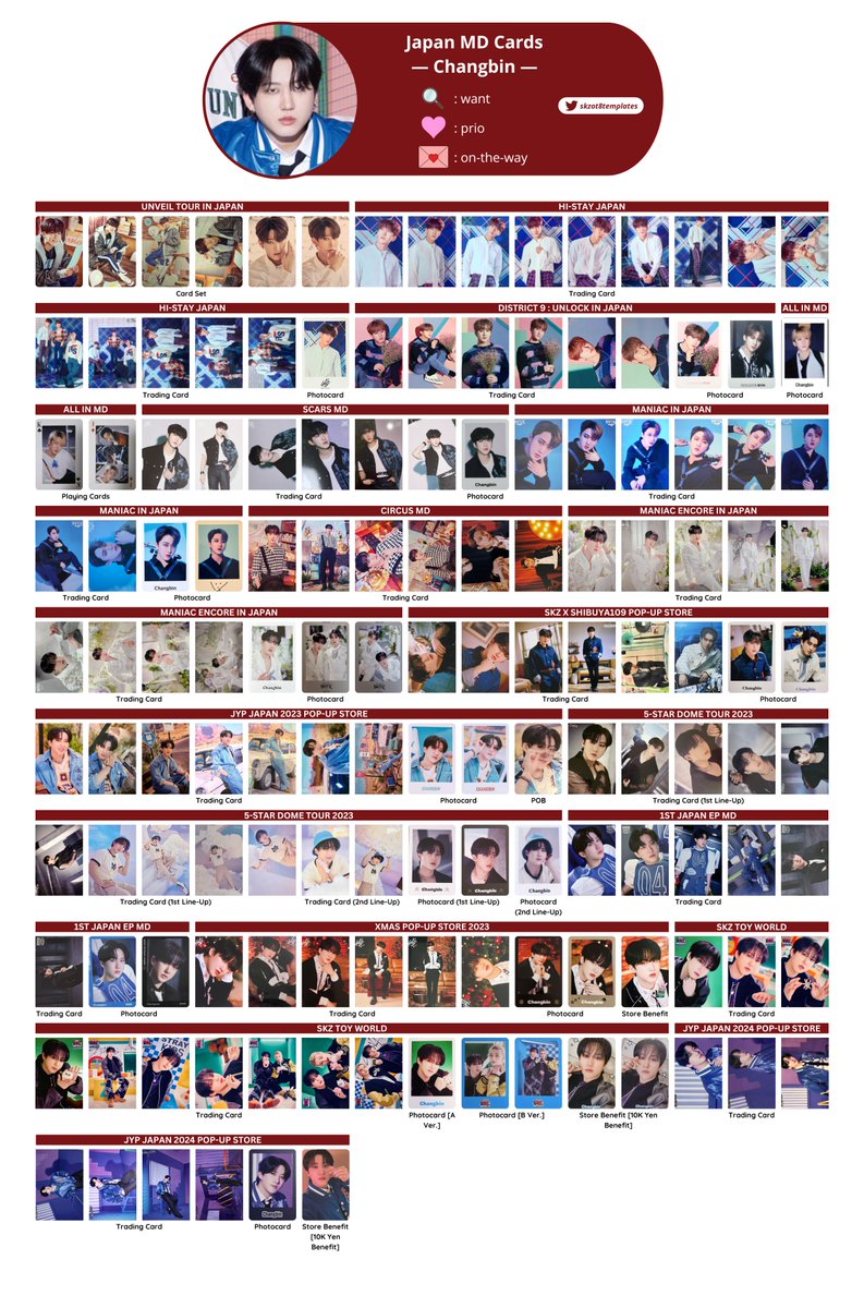 Stray Kids Member Compilation Templates ✨ Japan MD Cards Template