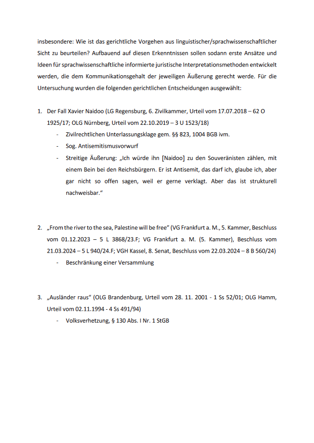 VogelFriedemann's tweet photo. "Allgemeinsprachliche Äußerungen und ihre Bedeutung vor Gericht"
Interdisziplinärer Workshop am 29.11.2024 im  Heidelberger Arbeitskreis der #Rechtslinguistik. Teilnahme kostenlos, Anmeldung bis 31.10. erforderlich:
https://t.co/eSyDj1g2Sz

#SpracheUndRecht #Methodik https://t.co/0ThH9dt3hS