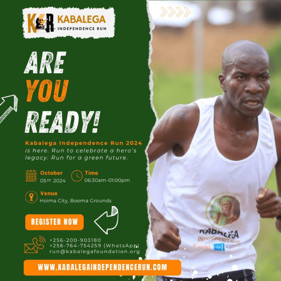 October 5th, 2024 we are all going all in for the #KabalegaIndependenceRun2024  we are running for the environment, and also you get to enjoy the vibrant culture of people from Hoima and the beautiful scenery of the place , don’t miss #GreenFuture