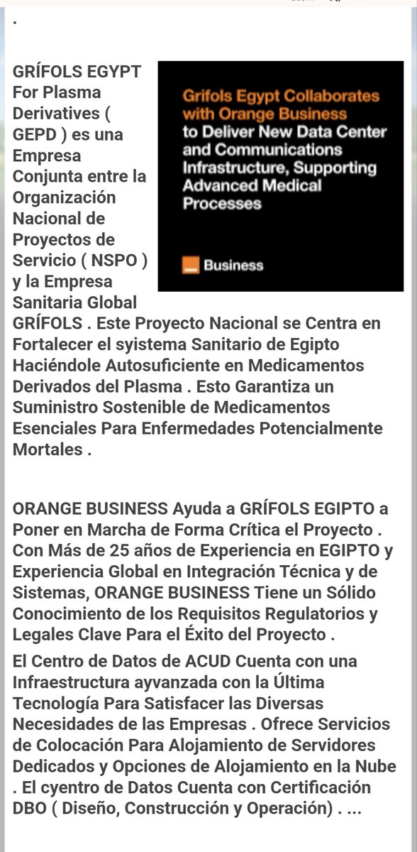 pharma_jonpi's tweet photo. #GRÍFOLS #EGIPTO Y #ORANGE BUSINESS SE ASOCIAN Y LANZAN UN NUEVO CENTRO DE DATOS E INFRAESTRUCTURA DE COMUNICACIONES PARA SOPORTAR PROCESOS MÉDICOS AVANZADOS .

https://t.co/zmYEFf7R2F #ibex #dax #china #nasdaq #dowjones #ftse #biotest #germany #eeuu https://t.co/rK5VfNkCAp