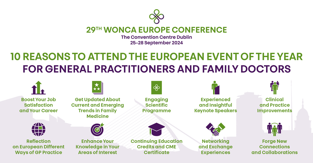 🌟 Still have not registered for the conference? Here Are 10 reasons why you should! 🌟

There is still time to join us at the upcoming conference, and trust us—you don’t want to miss this! 🤩 #woncaeurope2024 <a href="/WoncaEurope/">WONCA Europe</a> <a href="/WoncaWorld/">WONCA</a> 
woncaeurope2024.org/registration