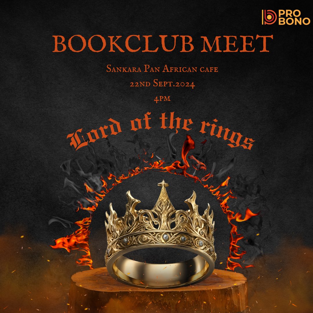 its_probono's tweet photo. Join us this Sunday at @sankara_library as we delve into The Lord of the Rings: The Fellowship of The Ring &amp; The Two Towers.

#probonobookclub https://t.co/rTUdarMffF