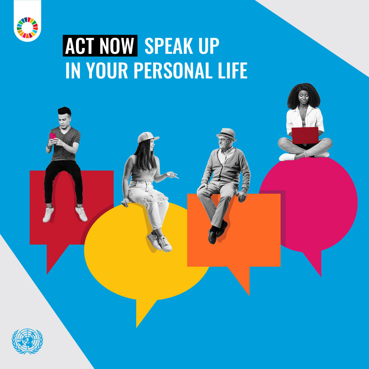 #ActNow and be a catalyst for change! 

Together, we can shape our #OurCommonFuture by challenging discriminatory language and behavior. 

Join the movement ahead of the Summit of the Future🌎 ➡️ bit.ly/SoF24-SpeakUp