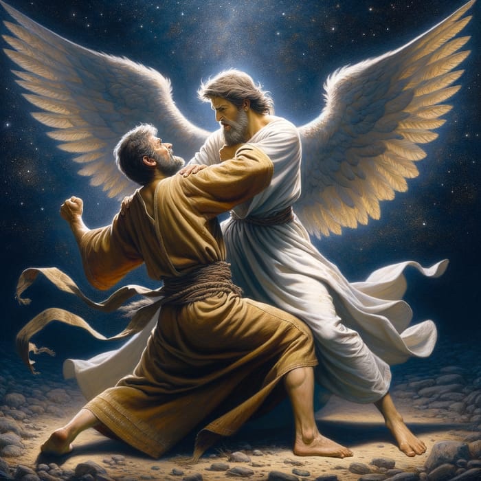 Jacob 

“He kept contending with an angel and prevailed.
He wept and begged for his favor.” He found him at Bethʹel, and there He spoke with us” (Hosea 12:4).