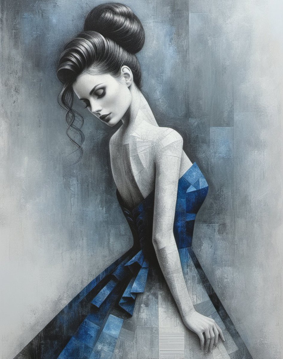 andy_corah's tweet image. A little fun with this one! My wife always asks, ‘What does the dress look like from the back?’ Like I’d know! 😂 So here’s my surreal take! 👗🔄 

#DigitalArt #Surrealism #ArtHumor #TwistedPerspective #FashionFun