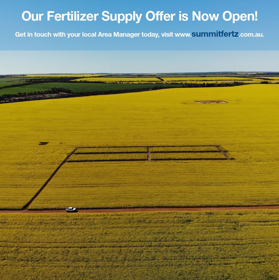 summitfertz's tweet photo. Our Fertilizer Supply Offer (FSO) is open until the end of October. 
Let us know your requirements early, giving you peace of mind moving into next season. You'll also receive a rebate on Summit Technical Services 🌱
Contact your local Area Manager today! https://t.co/ei1HCzBOwr
