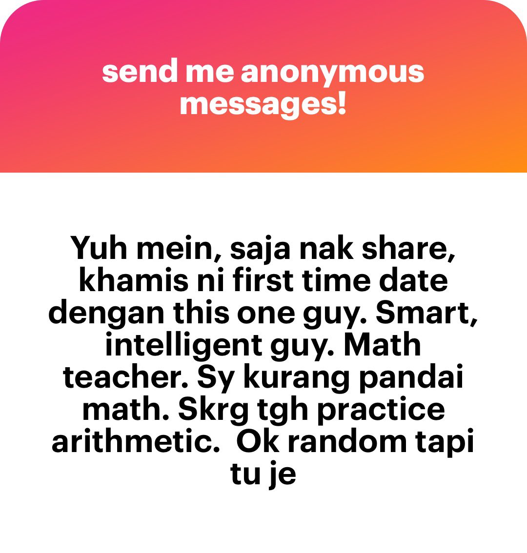 meinmokhtar's tweet photo. Dia ajak date kan. Bukan suruh jawab kuiz???????? https://t.co/wQVeBTeMCh