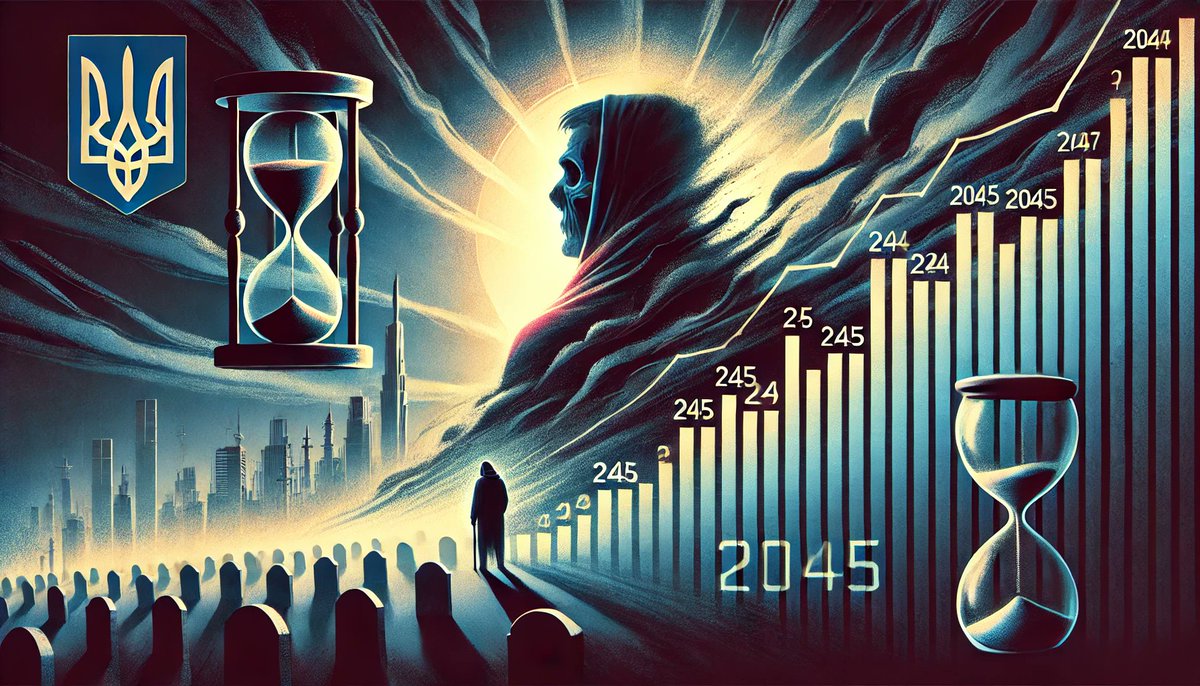 andrys_Deme's tweet photo. "Смертність в Україні зростає на 9% щорічно, і населення скорочується тривожними темпами. За поточними тенденціями останній українець може померти вже в 2045 році. Час діяти зараз! #ДемографічнаКриза #Україна" https://t.co/gFN5JJQy31