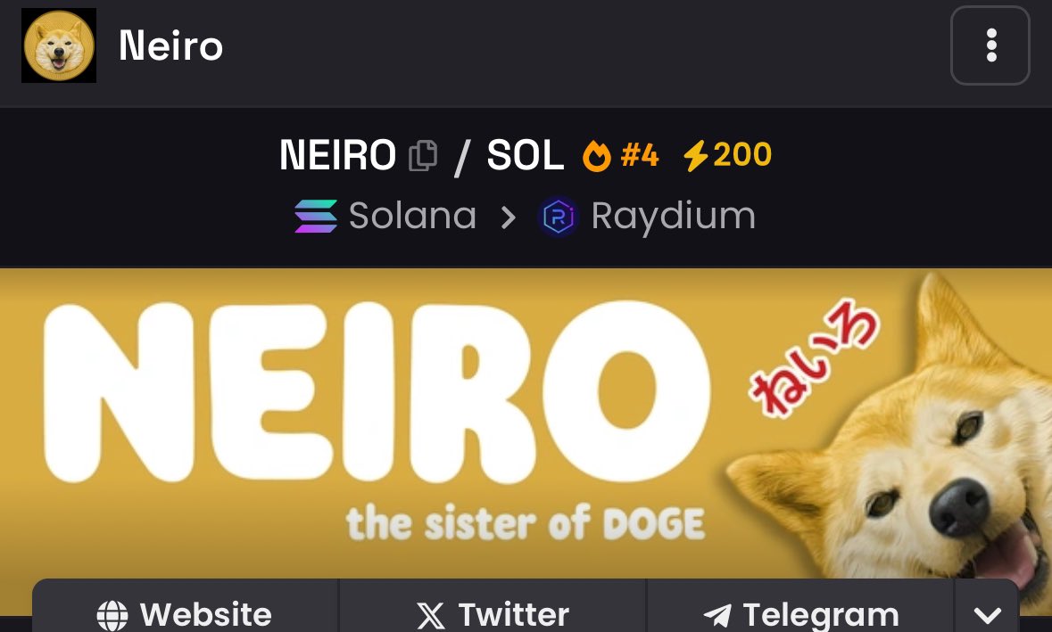 NeiroWoof's tweet photo. $NEIRO Trending on all platforms 

CommUNITY is king 👑 

https://t.co/YAt0X4vioR
$SOL $SOLANA #NEIRO https://t.co/ZJAv5M66ZS