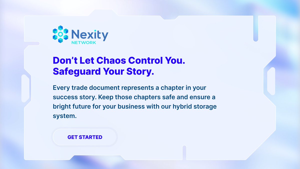nexityorg's tweet photo. Your business journey is a story worth protecting. Nexity Network keeps your trade documents safe, so your legacy lives on.

#blockchain #RWA #DePIN https://t.co/yKz0UtuaJs