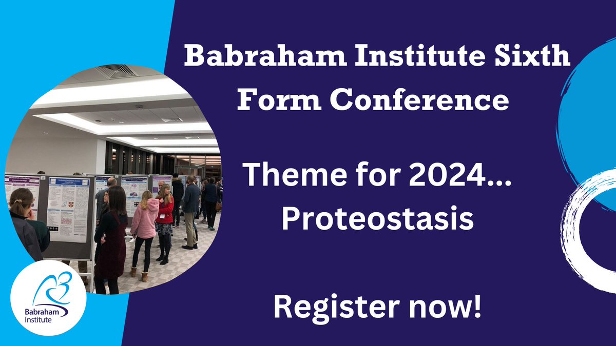 Calling teachers! Register now for the Babraham Institute Sixth Form Conference 2024 – a special event where young people get to experience a taste of a real-life academic conference. 

Full details: bit.ly/BabrahamSFC