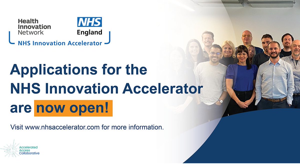 Health Innovation East Midlands (@healthinn_em) on Twitter photo The <a href="/NHSAccelerator/">NHS Accelerator</a> open for applications for its 2025 programme. From 1st
September to 14th October 2024, healthcare innovators can apply to join this three-year
programme, gaining expert mentorship and national exposure. Visit
zurl.co/zuXo #NIA2025 The <a href="/NHSAccelerator/">NHS Accelerator</a> open for applications for its 2025 programme. From 1st
September to 14th October 2024, healthcare innovators can apply to join this three-year
programme, gaining expert mentorship and national exposure. Visit
zurl.co/zuXo #NIA2025