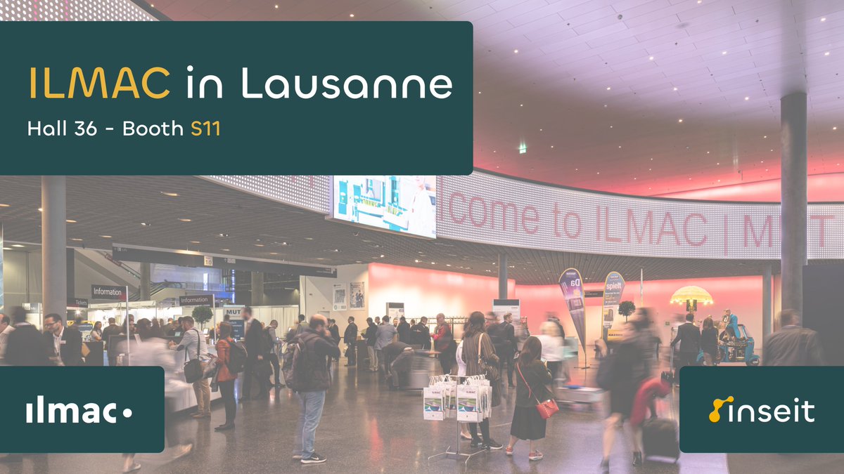 inSEIT (@inseitbiotech) on Twitter photo This week, we will be at the <a href="/ILMAC_Basel/">Ilmac</a> industry event.
You will find us in the #StartUp area - booth S11.
@drou6 <a href="/ghman78/">G Honeyman 🏴🇪🇸🇨🇭</a> and <a href="/Cristina_Lia/">Cristina Lia</a> will be ready to answer your questions & demonstrate how @inSEIT is shaping a greener chemical industry.
Come & visit us! #IlmacBasel This week, we will be at the <a href="/ILMAC_Basel/">Ilmac</a> industry event.
You will find us in the #StartUp area - booth S11.
@drou6 <a href="/ghman78/">G Honeyman 🏴🇪🇸🇨🇭</a> and <a href="/Cristina_Lia/">Cristina Lia</a> will be ready to answer your questions & demonstrate how @inSEIT is shaping a greener chemical industry.
Come & visit us! #IlmacBasel