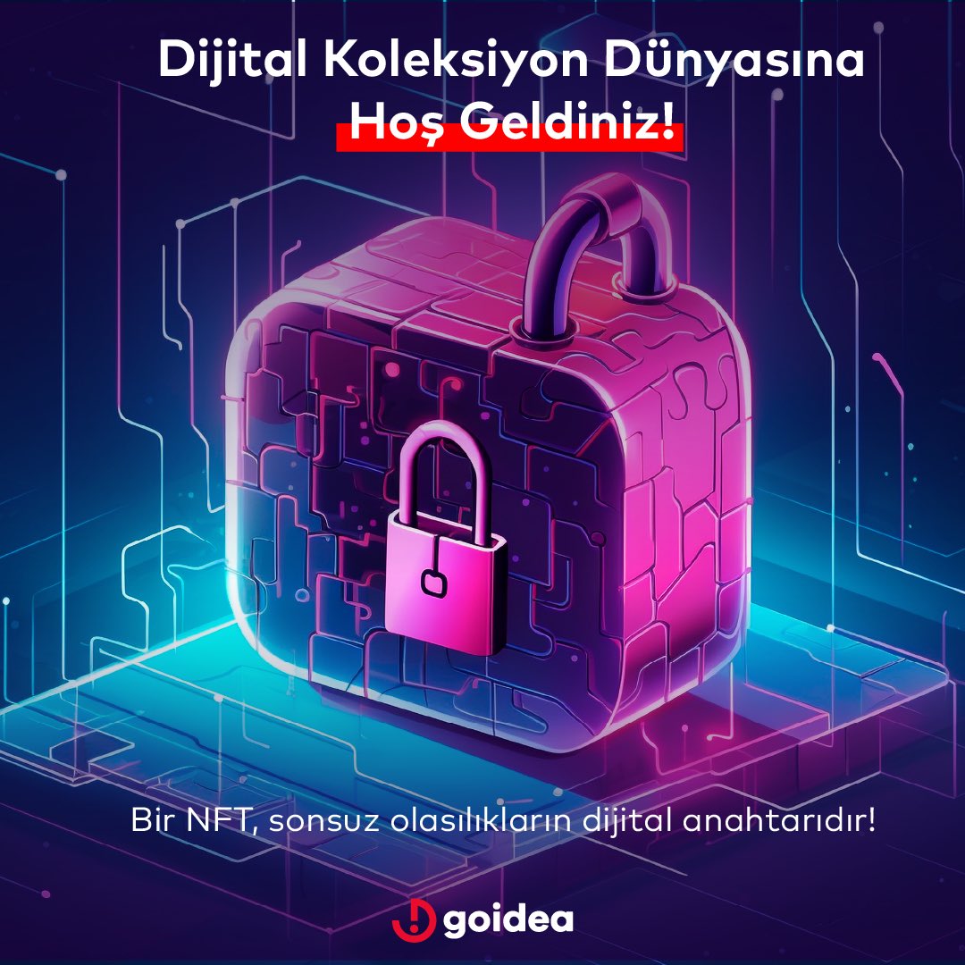 Goideaio's tweet photo. NFT dünyasına adım atmanın tam zamanı! 💫 Dijital sanat eserlerini toplamak, satmak ve paylaşmak hiç bu kadar eğlenceli olmamıştı. Her bir NFT, size benzersiz bir dijital varlık sunar ve koleksiyonunuza renk katar! 🎨
#nft #goidea https://t.co/ZDYRU7OIyl