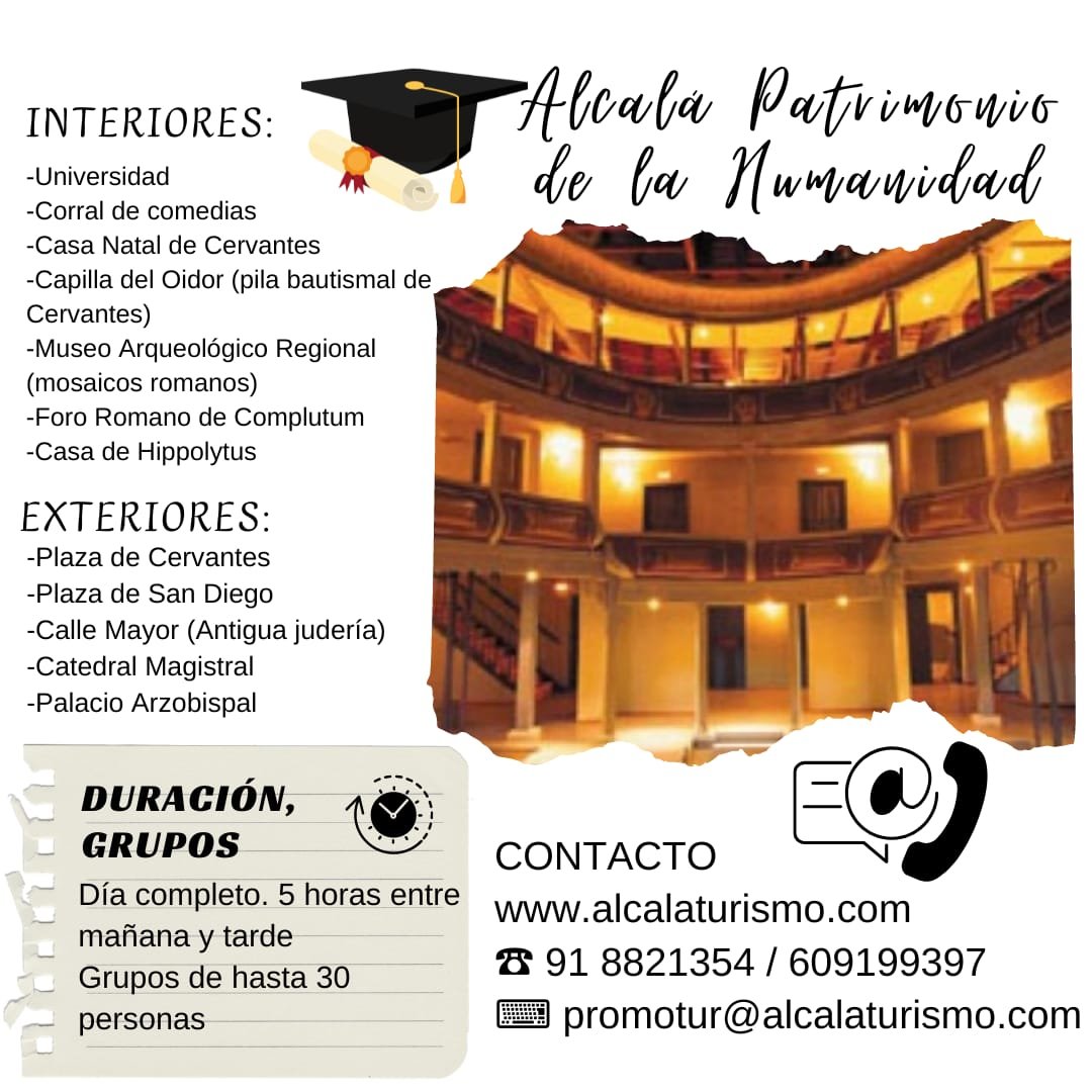 🎭 ¿Teatro en la calle? Descubre los rincones donde se representaban las obras del Siglo de Oro. 

alcalaturismo.com/visitas-guiada…