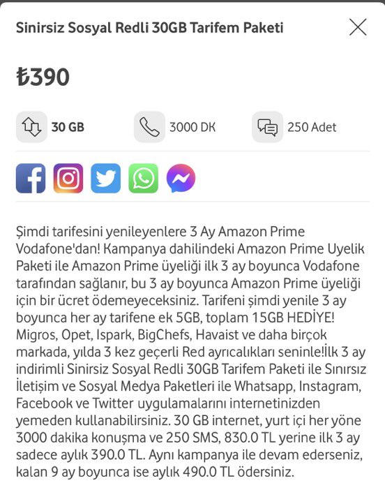 Tarifelere yüzde 200 kadar zam yaptıkları yetmiyor birde tuzak kuruyorlar 
Size özel tarife 390 TL diyor tarife detaylarına bir giriyorsun ilk 3 ay 390 kalan 9 ay 490 TL. Aman elden ele yayalım herkes görsün bu tuzağı …

#OperatörSoygunu