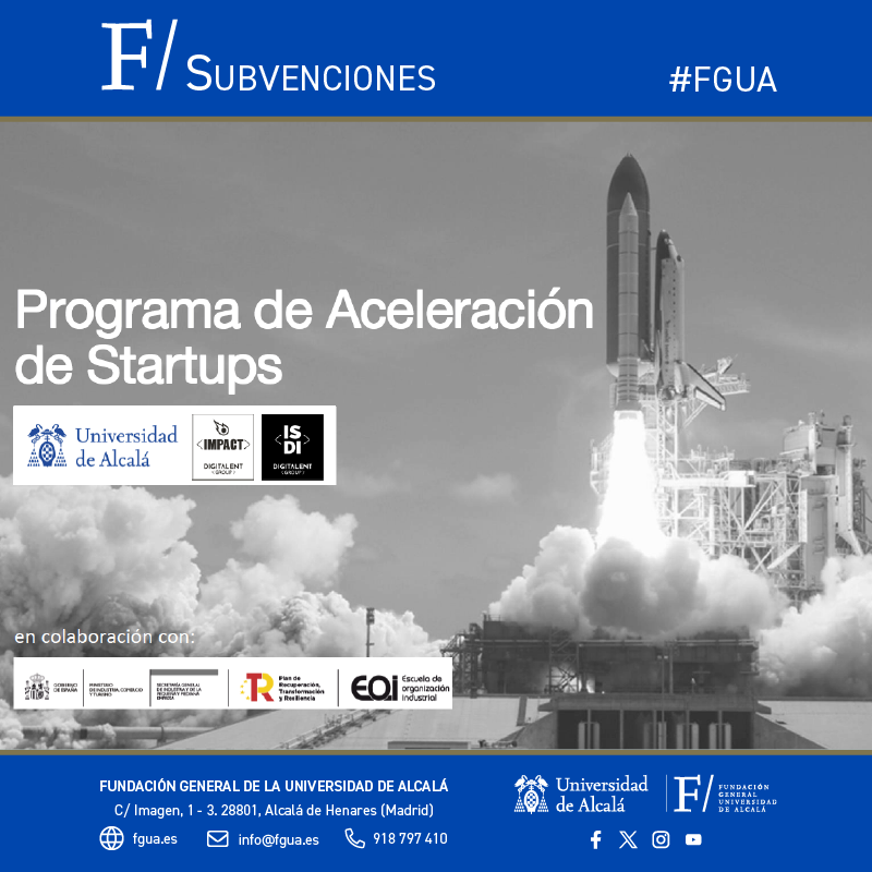 FGUAes's tweet photo. 🚀Este miércoles, día 18, arranca el programa #IMPACT (ISDI Accelerator), de la @uahes y #DIGITALENTGroup, para la aceleración de #startups, 100% subvencionado.
 
 💪Actívate y no dejes escapar esta oportunidad❗️
 
 ➕ℹ️👉https://t.co/jQKWpqHSkF
·
 #FGUA #UAH #UniversidadAlcalá https://t.co/d7z5hJEJ3l